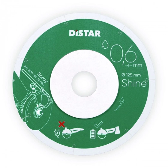 КРУГ АЛМАЗНИЙ ВIДРIЗНИЙ DISTAR 1A1R 125X0,6X22,23 SHINE - Image 5