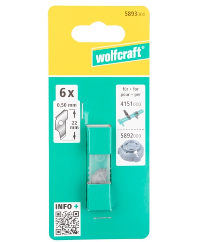 Запасні леза для ножа кільцевого різу та зенкеру для крайок отворів Wolfcraft - Image 2